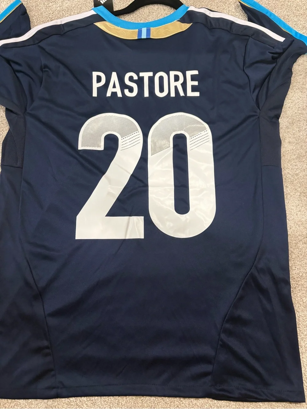 adidas Men’s retro Argentina away jersey 2014 #20 pastore slim fit jersey